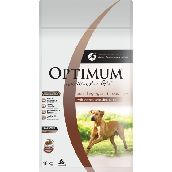 Optimum Adult Dog Large Breed Dry Food - Chicken, Vegetable & Rice