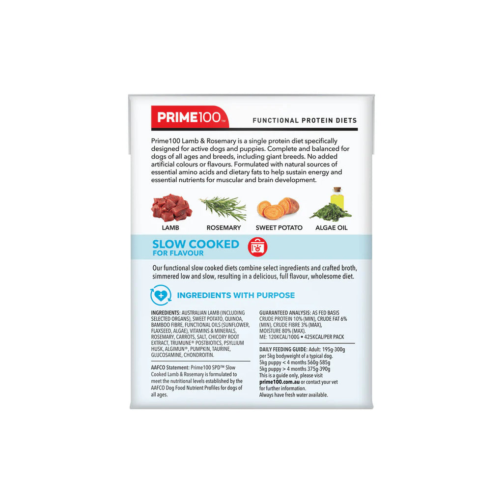 Prime 100- Slow cooked Lamb & Rosemary 354g