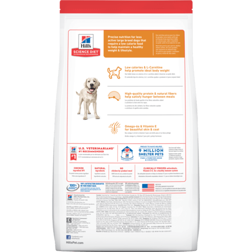 Hills Science Diet Adult Dog Dry Food - Large Breed Light