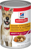 Hills Science Diet Adult Dog Wet Food - Savory Stew with Chicken & Vegetables