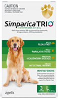 Simparica Trio for Medium dogs- worm treatment-10kg to 20kg