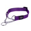Rogz Obedience Half-Check Collar Utility with Reflective Stitching - Purple - Various Sizes