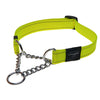 Rogz Obedience Half-Check Collar Utility with Reflective Stitching - Dayglo - Various Sizes