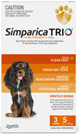 Simparica Trio for Medium dogs- worm treatment-10kg to 20kg