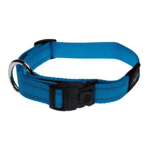 Rogz Long Fixed Utility Lead with Reflective Stitching - Blue - Various Sizes