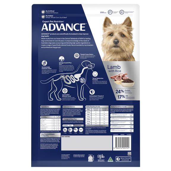 Advance Adult Dog Total Wellbeing Toy Small Breed Dry Food - Lamb & Rice