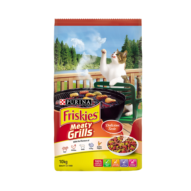 Friskies Adult Cat Dry Food - Meaty Grills